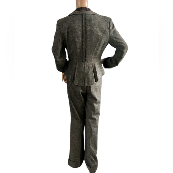 BEBE Wool blend blazer and pant suit set flared legs - Picture 3 of 9